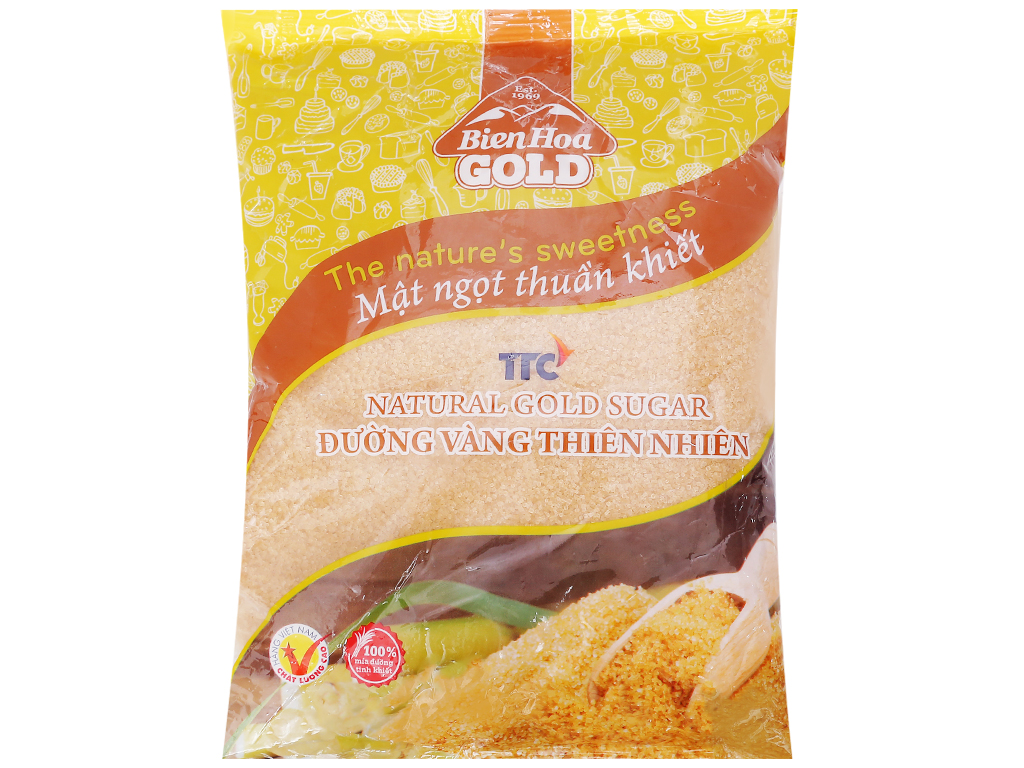 Đường vàng thiên nhiên Biên Hòa Gold gói 1kg