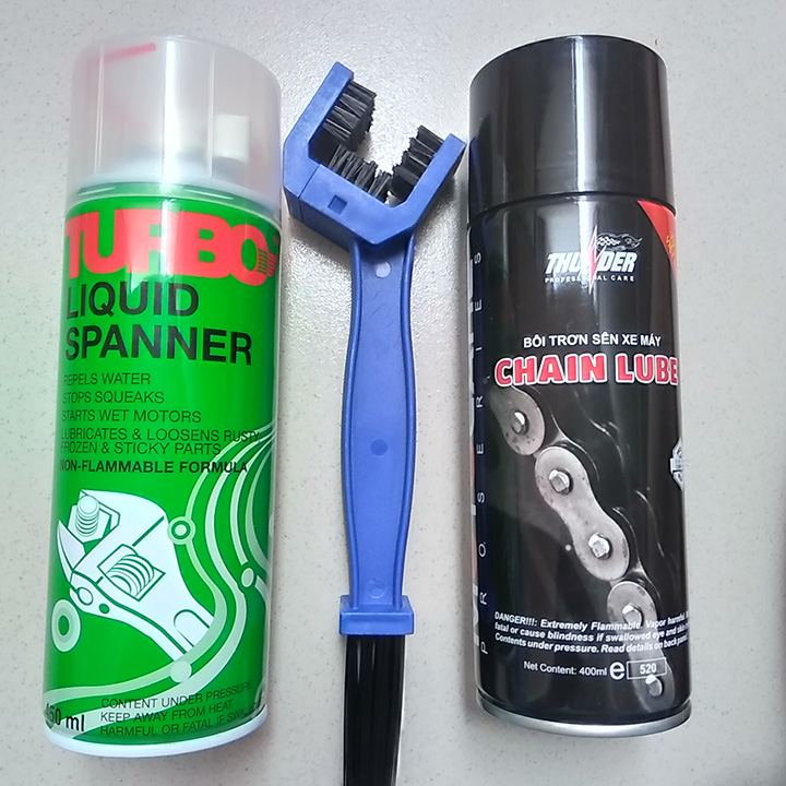 Bộ chăm sóc và bảo dưỡng sên turbo, chà sên, thunder 400