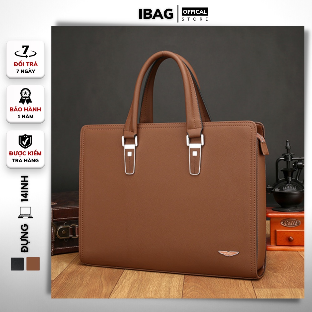 [FREE SHIP MAX 50K] Cặp Da Công Sở,Cặp Văn Phòng Cao Cấp Feidkapolo - Chất Liệu Da Pu Cực Bền,Cặp Đựng Laptop 14Inh,Vệ Sinh Dễ Dàng- 𝑰𝑩𝑨𝑮