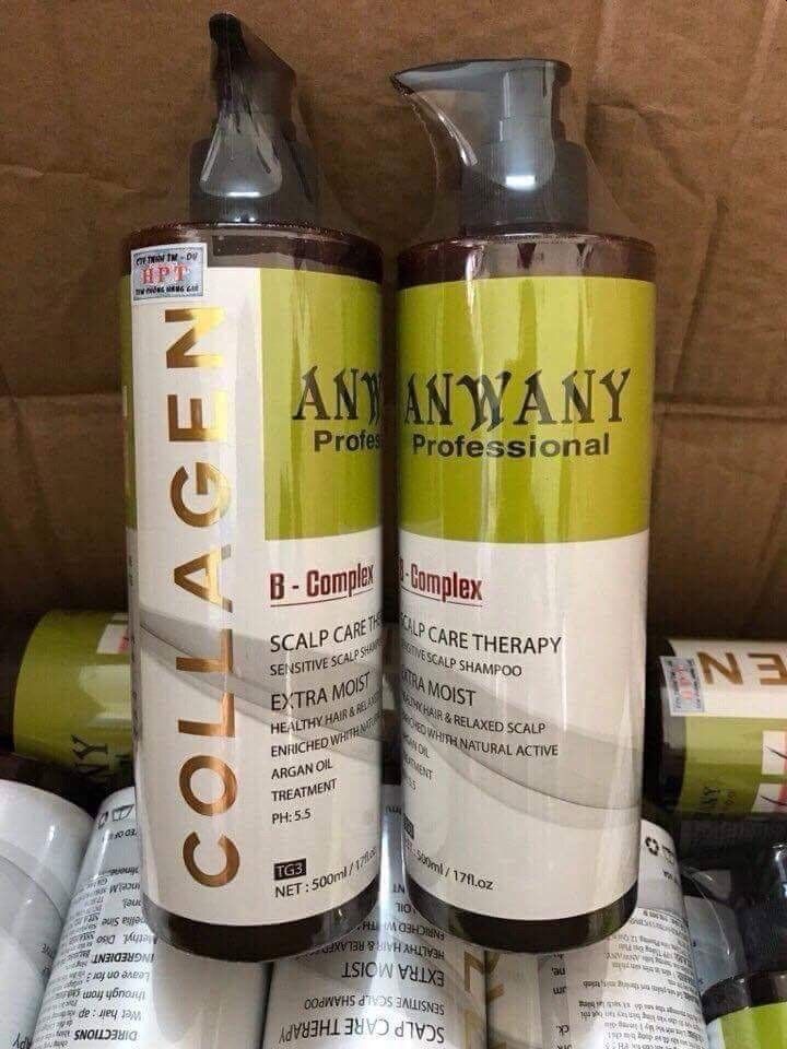 Dầu gội bưởi anwany collagen ngăn rụng tóc, kích thích mọc tóc