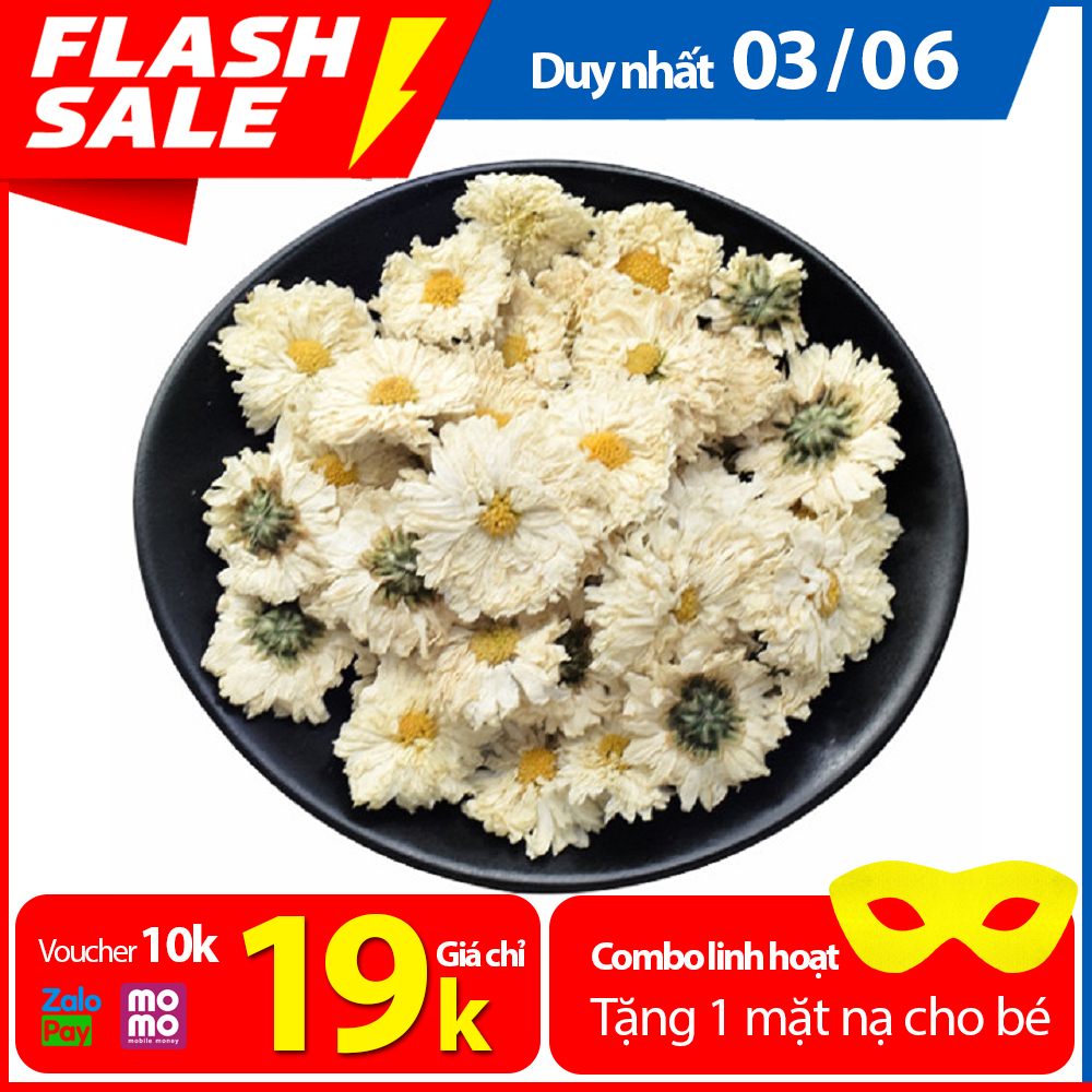 Trà hoa cúc trắng túi zip 50gr - Uống giải nhiệt, ngủ ngon 100% tự nhiên