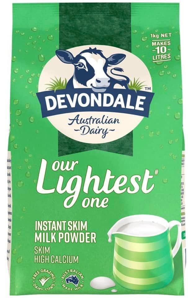 Sữa Tươi Dạng Bột Tách Béo Devondale Skim Milk Powder 1kg