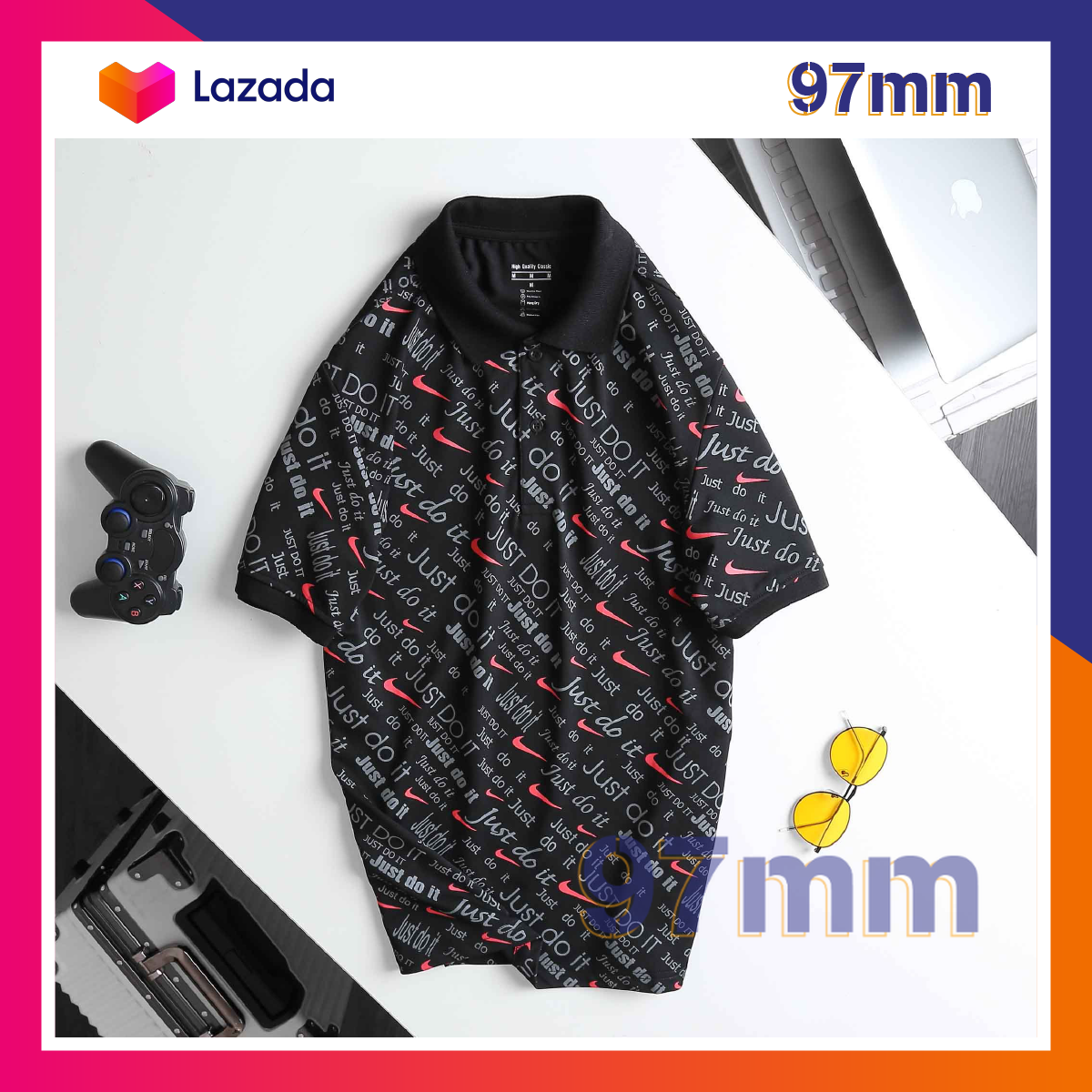 Áo polo, áo thun just do it cổ bẻ cao cấp - vải thun cá sấu cao cấp thấm hút