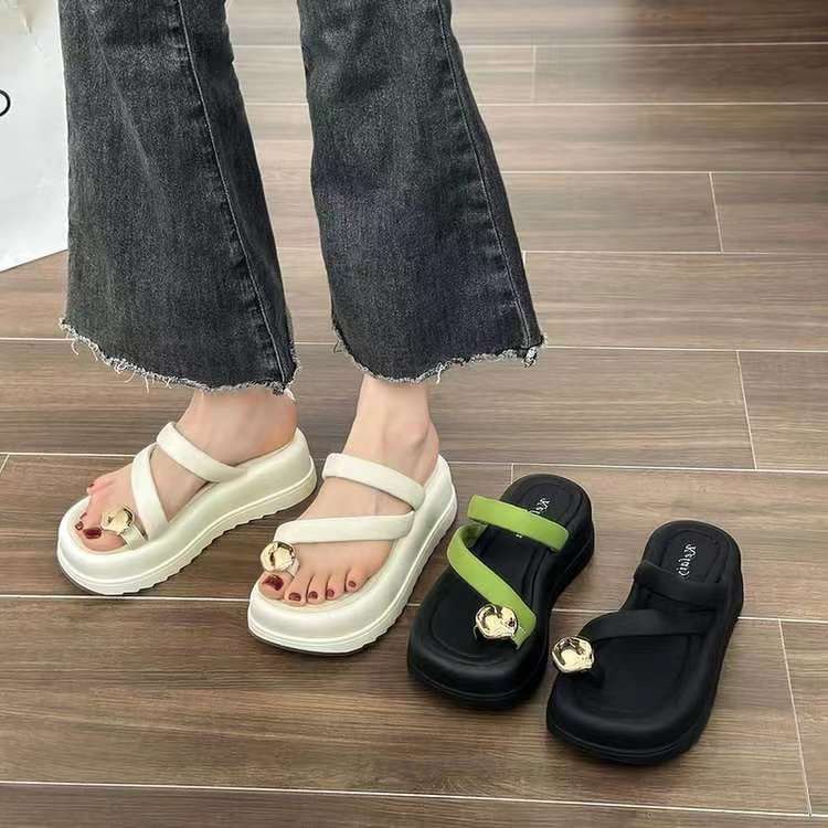 Dép nữ đế bánh mì 7 cm minsso chất êm cực bền