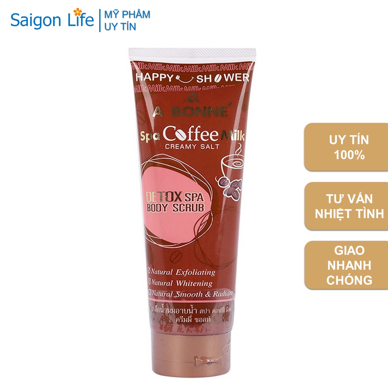 Muối Tắm Sữa Spa A Bonne Cà Phê Làm Trắng Da, Tẩy Tế Bào Chết A Bonne Spa Coffee Milk Creamy Salt 350g