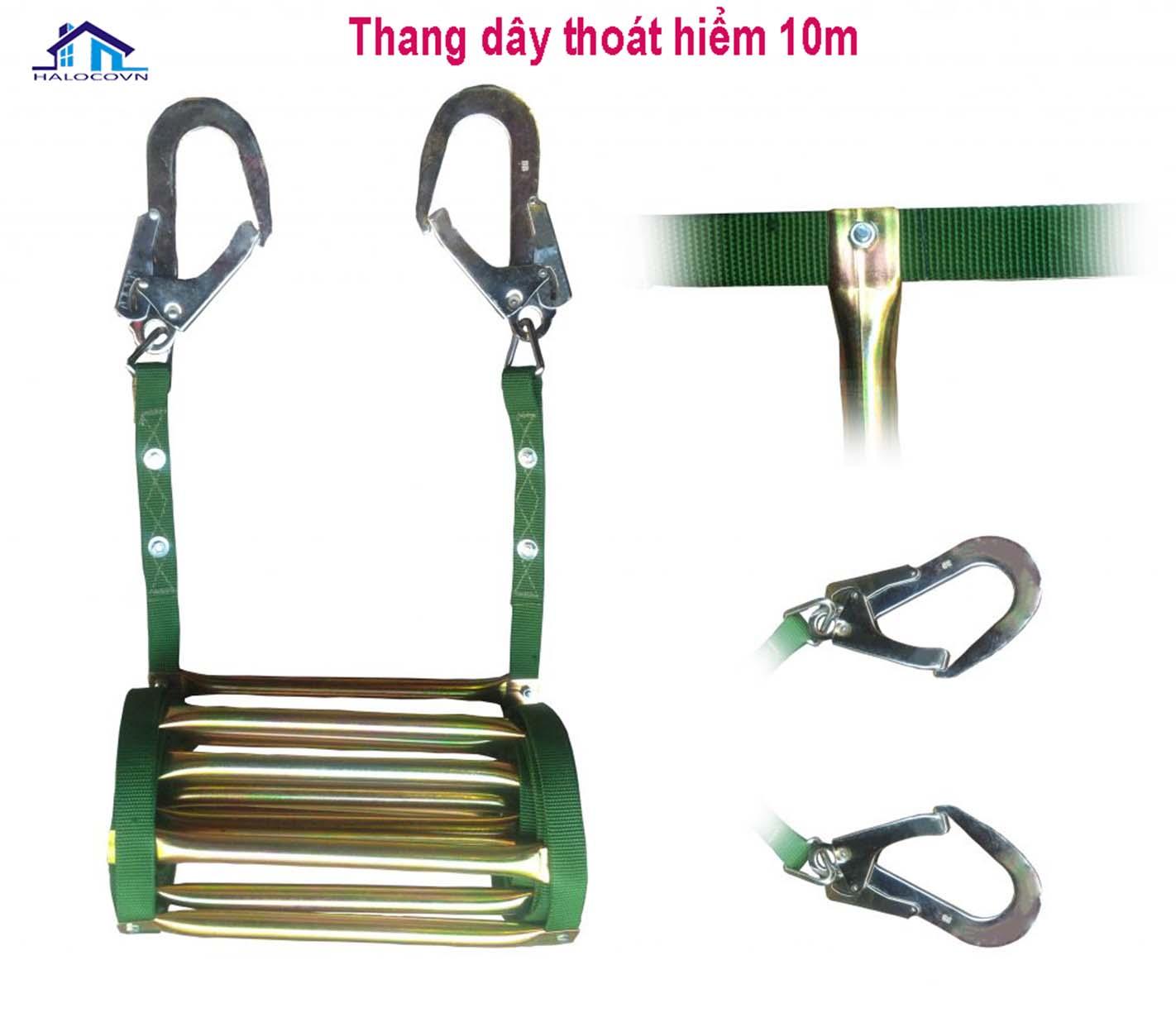 Thang dây thoát hiểm 10m an toàn cho chung cư