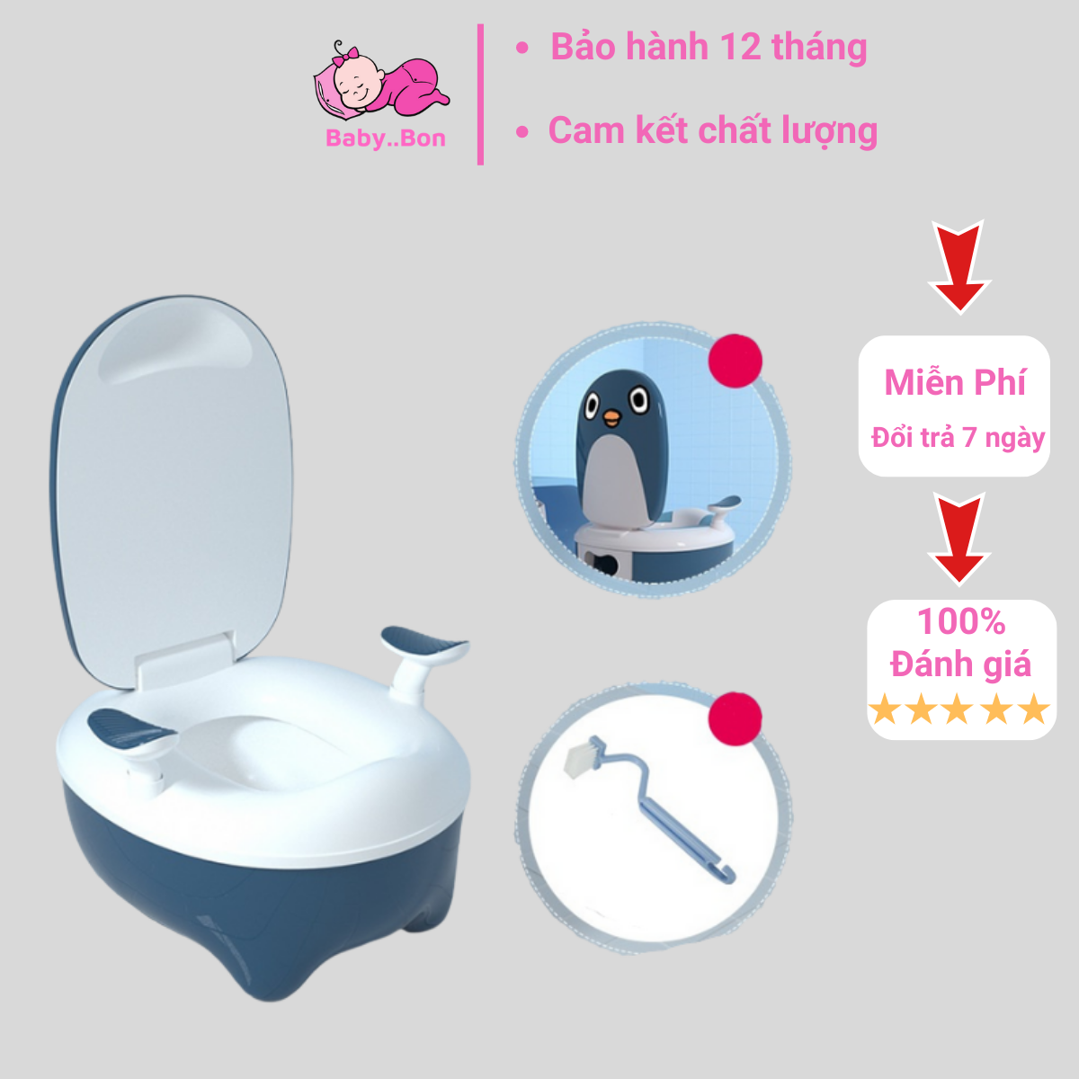 Bô vệ sinh cho bé cao cấp (Nhiều màu),bô vệ sinh hình thú, Bô vệ sinh cho bé chất liệu nhựa PU không gây dị ứng da cho bé Shopbabybon