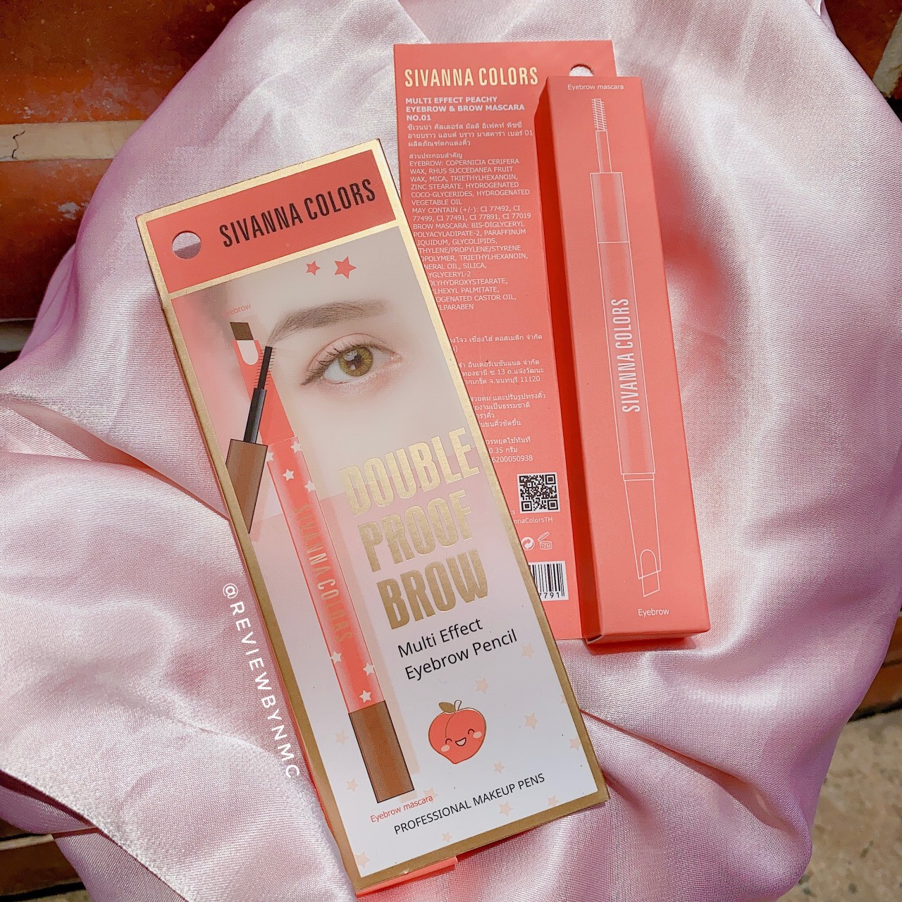 [HCM]Mascara chải mày & chì mày ngang 2 đầu Thái Lan Sivanna Double Peachy HF5042