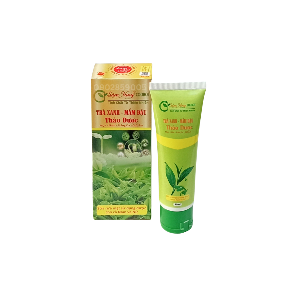 Sữa rửa mặt trà xanh sâm vàng thảo dược đông y 75ml