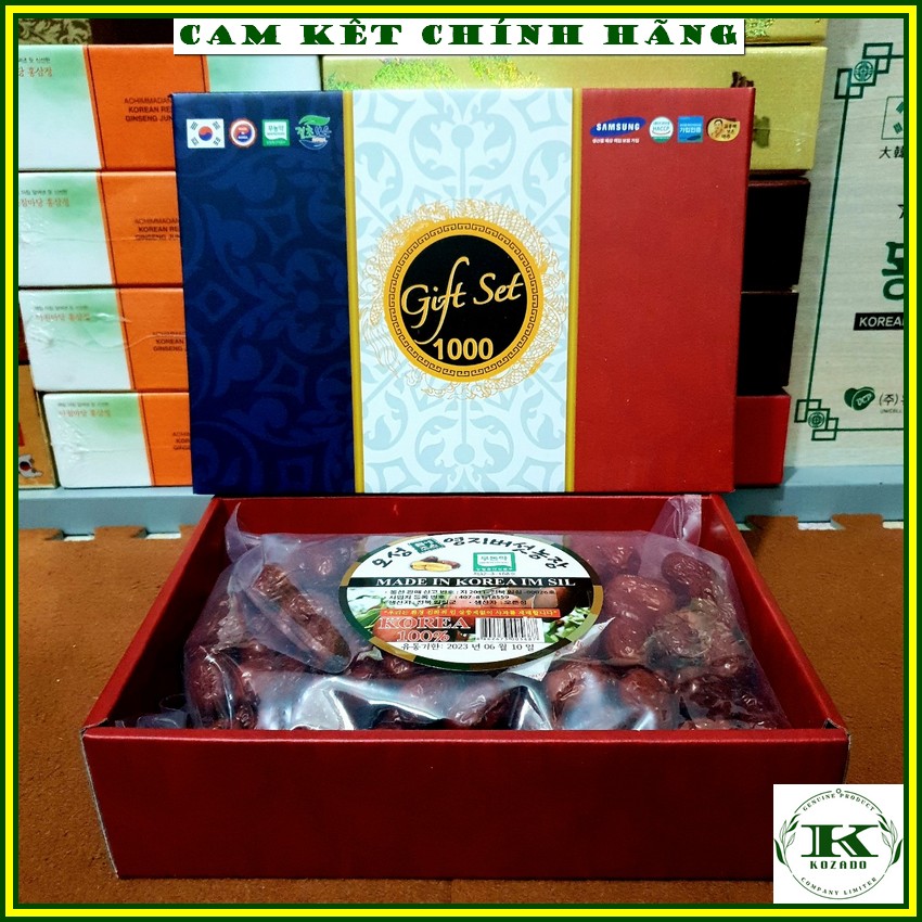 Táo đỏ sấy khô hàn quốc chính hãng, hộp vip 1kg - Táo đỏ hàn quốc Korea