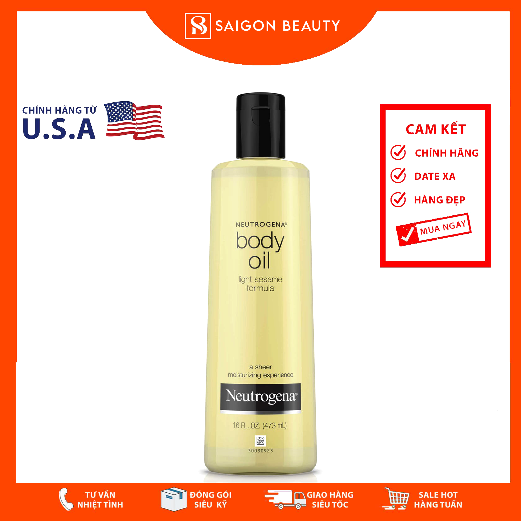 [HCM]Dầu dưỡng thể Neutrogena Body Oil Light Sesame Formula