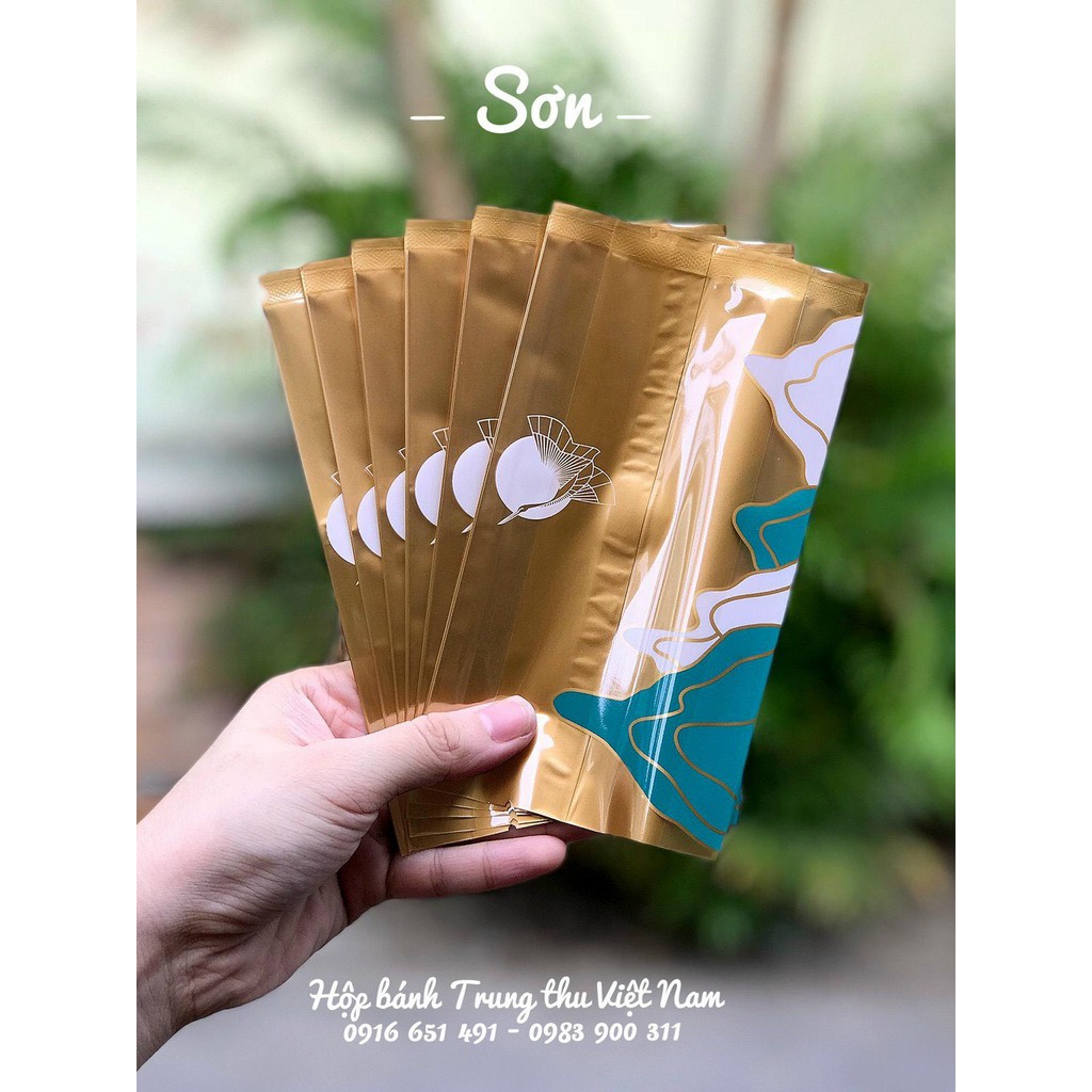 Túi đựng bánh trung thu mẫu cò, ngư, sơn bánh 150gr tập 100 chiếc