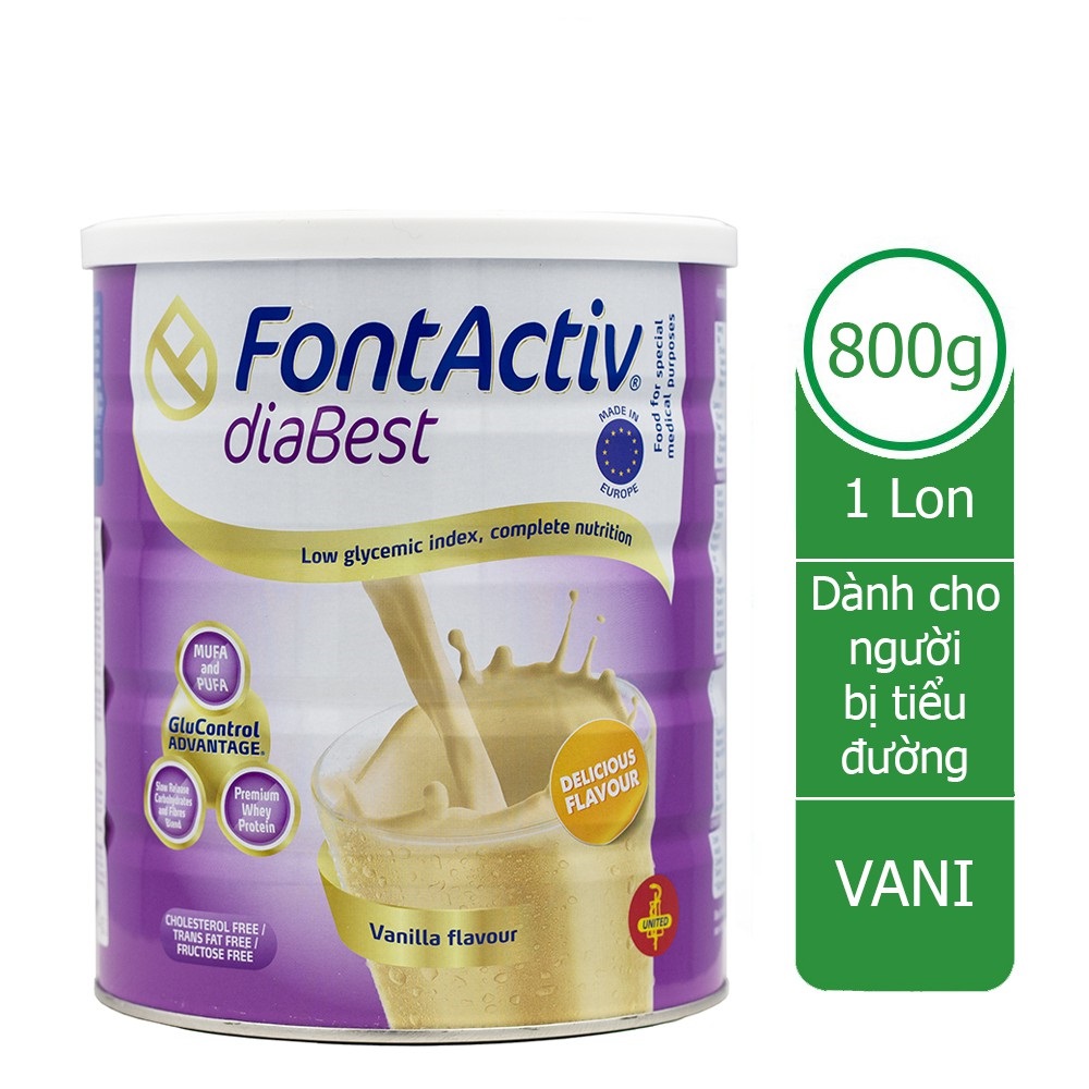 Sữa fontactiv diabest 800g – giải pháp dinh dưỡng cho người đái tháo đường