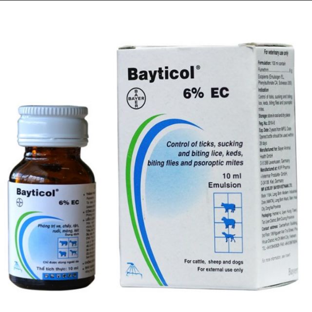 Dung dịch pha tắm hoặc phun xịt trị ghẻ, ve rận trên chó Bayticol