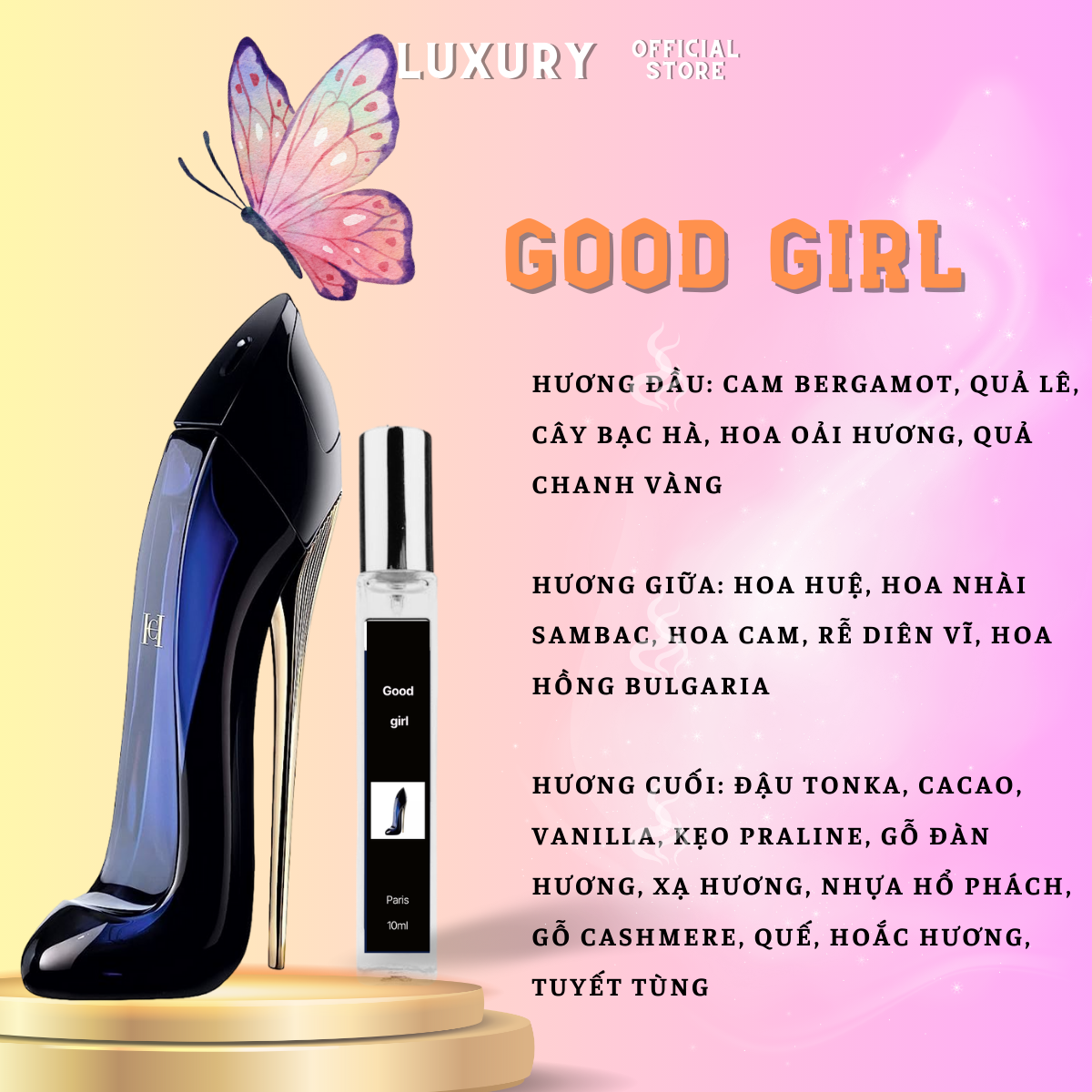 Nước hoa nữ 10ml alina perfume good girl gợi cảm, huyền bí,ngọt ngào