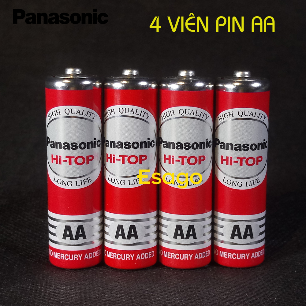 Combo 4 Viên Pin tiểu đỏ AA 1.5V Panasonic công suất lớn