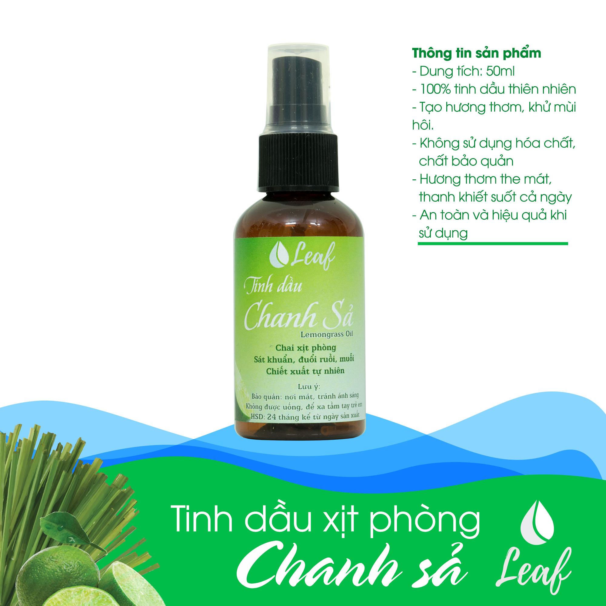 Tinh dầu xịt phòng Sả chanh, khử mùi, xua đuổi côn trùng 50ml