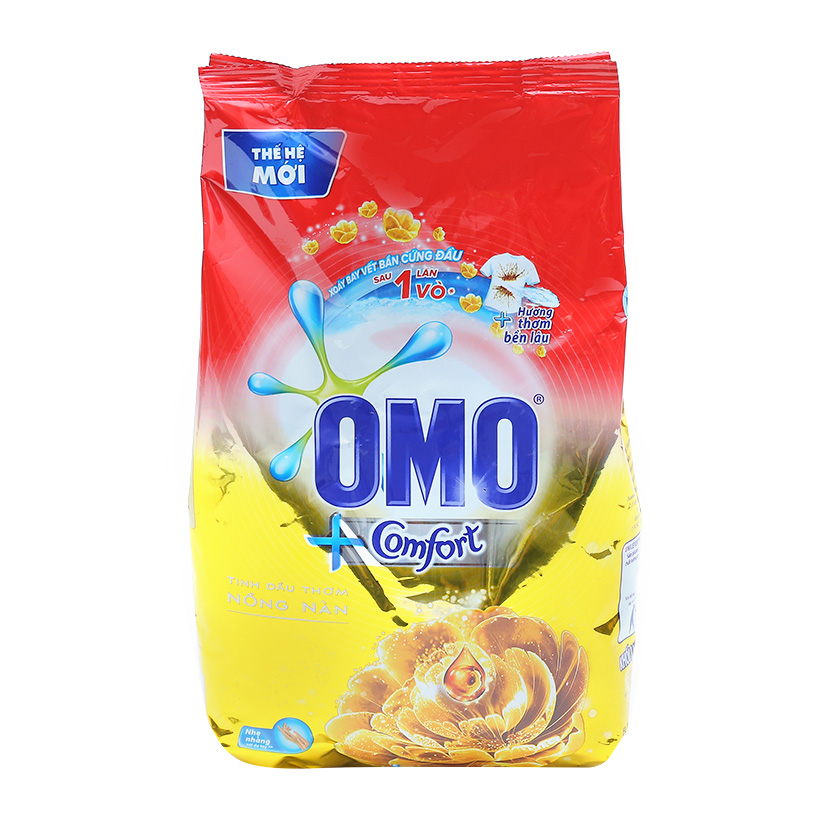 Combo 2 gói bột giặt omo comfort tinh dầu thơm nồng nàn , bách hóa minh anh