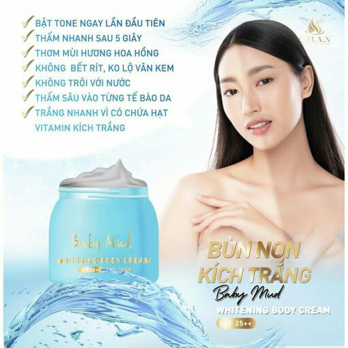 Kem Body BaBy Mud Bùn Non siêu trắng sáng Thái LAn