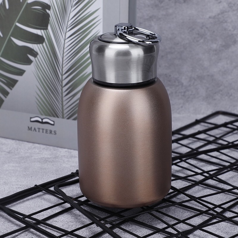 Bình giữ nhiệt inox đức, bình giữ nhiệt có quai xách xinh xắn - có tay cầm tay cao cấp 300ml