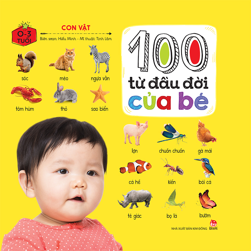 Kim đồng - 100 từ đầu đời của bé - con vật