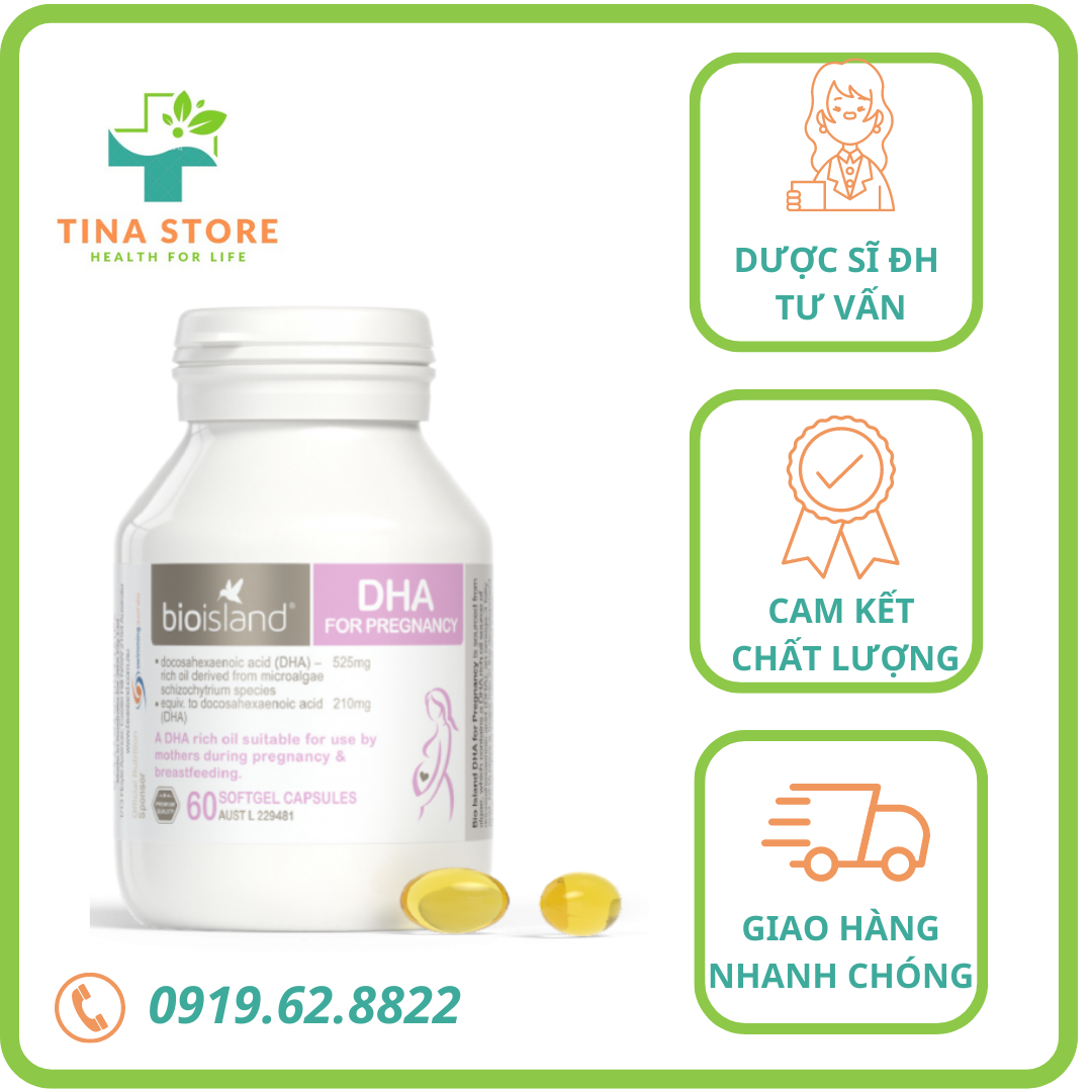 Viên uống bổ sung DHA cho mẹ bầu DHA Bioisland