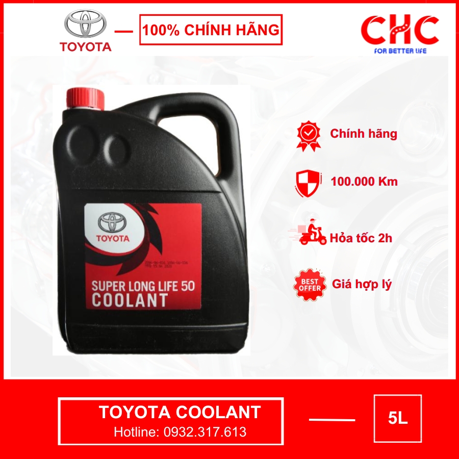 Nước mát Toyota Coolant Can 5L (Nước màu hồng)