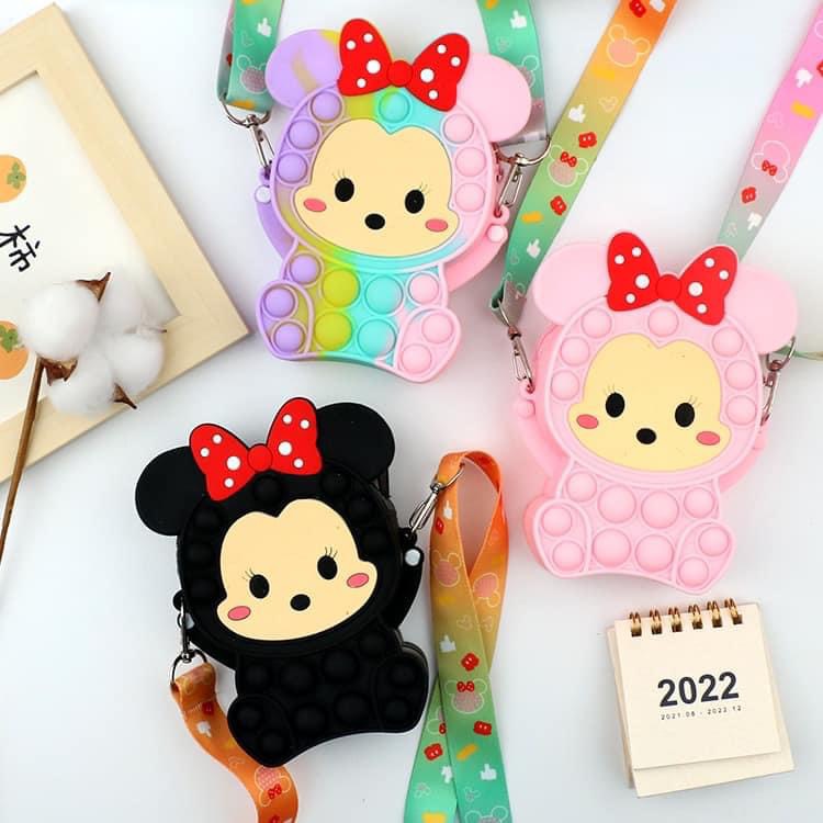 Túi Nhựa Silicon,Túi Đeo Chéo In Hình Hoạt Hình Đáng Yêu Cho Bé - sẳn giao ngay