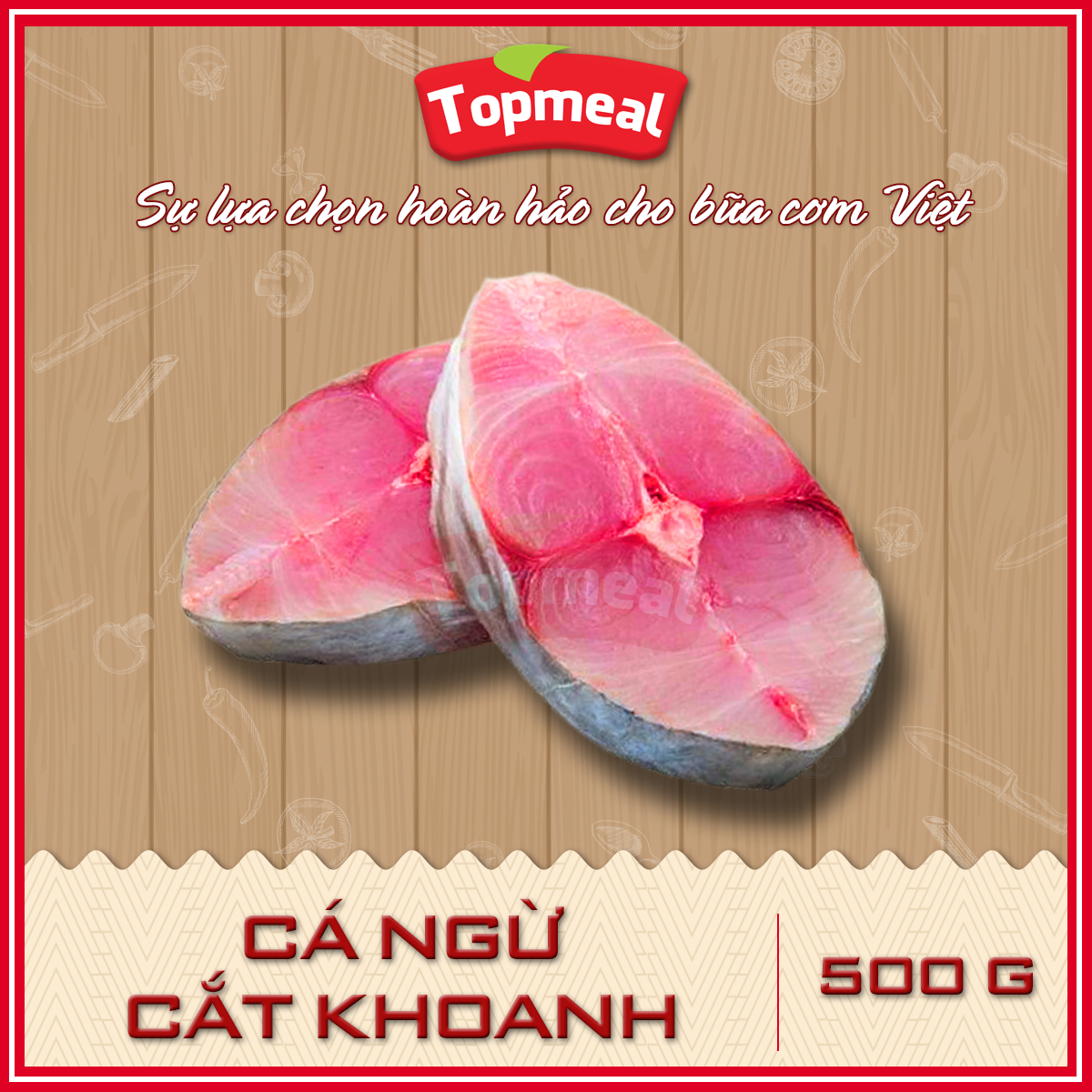 Hcm - cá ngừ cắt khoanh -