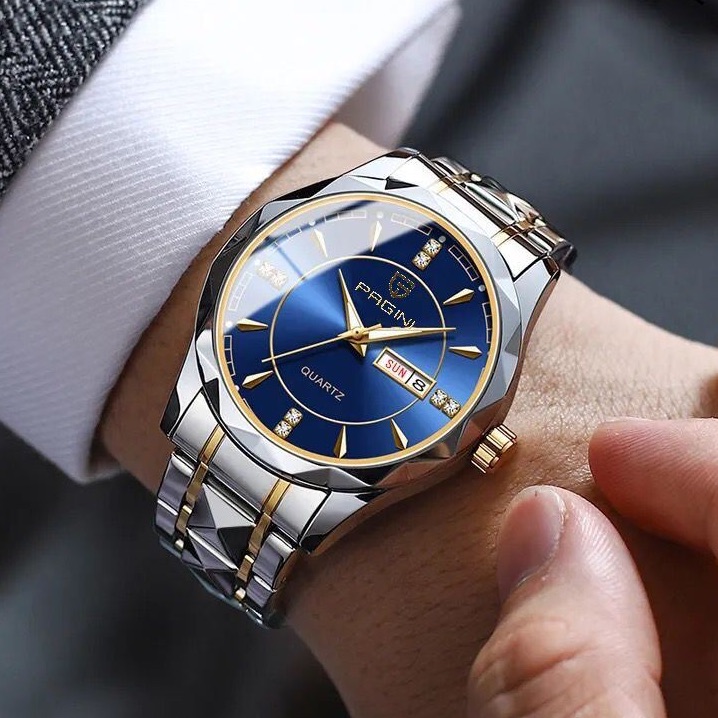 [SALE LỖ] Đồng Hồ Nam PAGINI 5569 Dây Thép Lịch Ngày Thứ Giá Rẻ