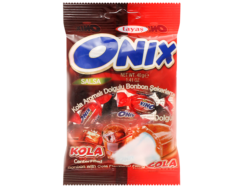 Combo 7 Kẹo Onix Salsa vị cola gói 40g mini