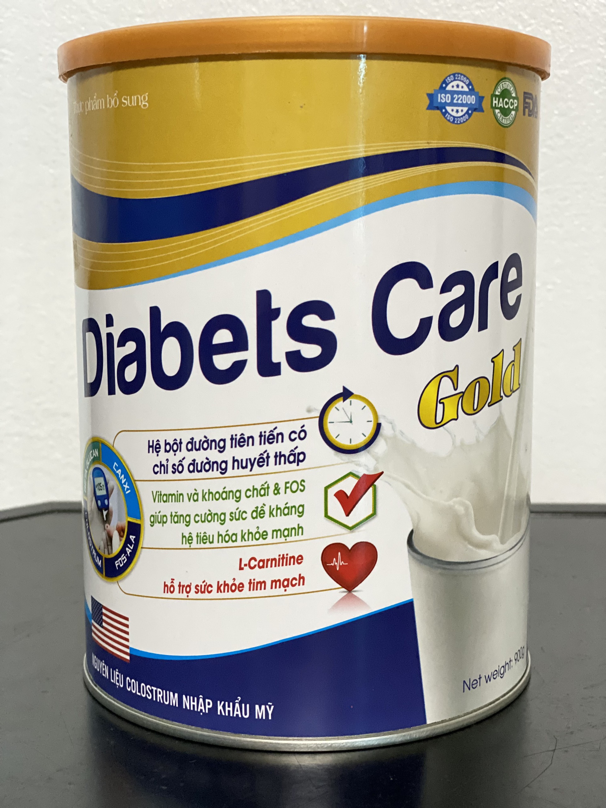 Sữa bột tiểu đường Diabets Gold lon 900gr