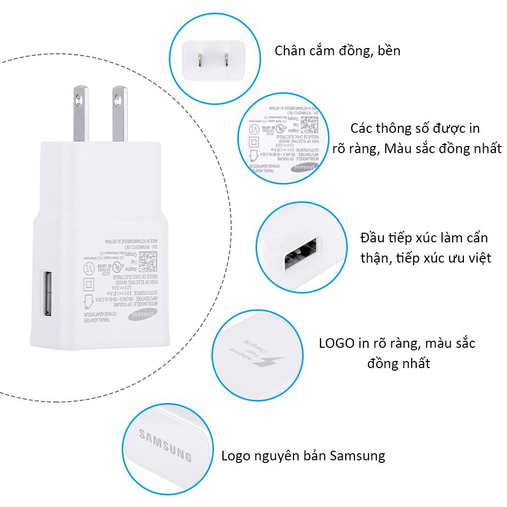 Củ Sạc Samsung S6 10W Chân Cắm đồng Bền Đầu Tiếp Xúc Làm Cẩn Thận Tiếp Xúc ưu Việt Sạc điện Nhanh Rút Ngắn Thời Gian Sạc Hiệu Quả Cao