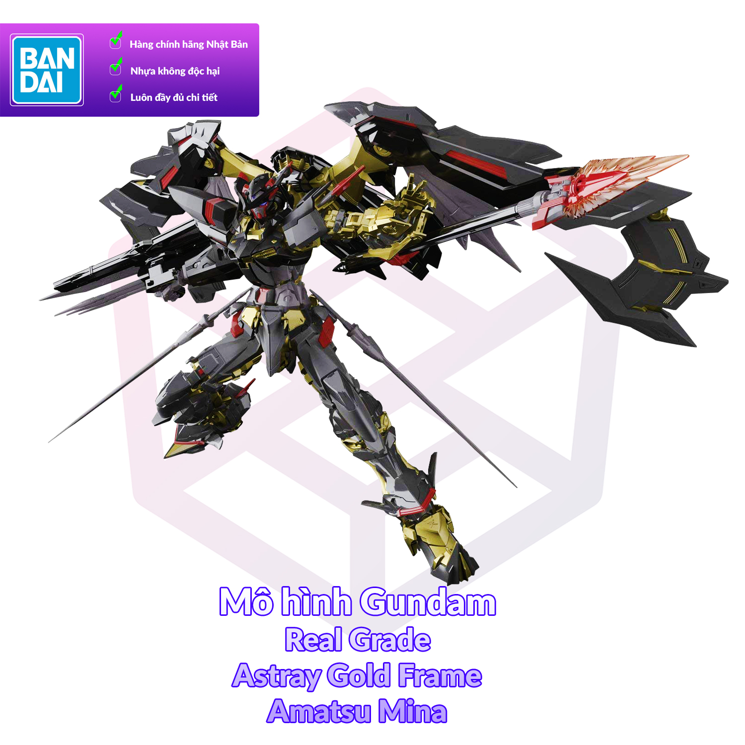 7-11 12 VOUCHER 8%Mô Hình Gundam Bandai RG 24 Gundam Astray Gold Frame