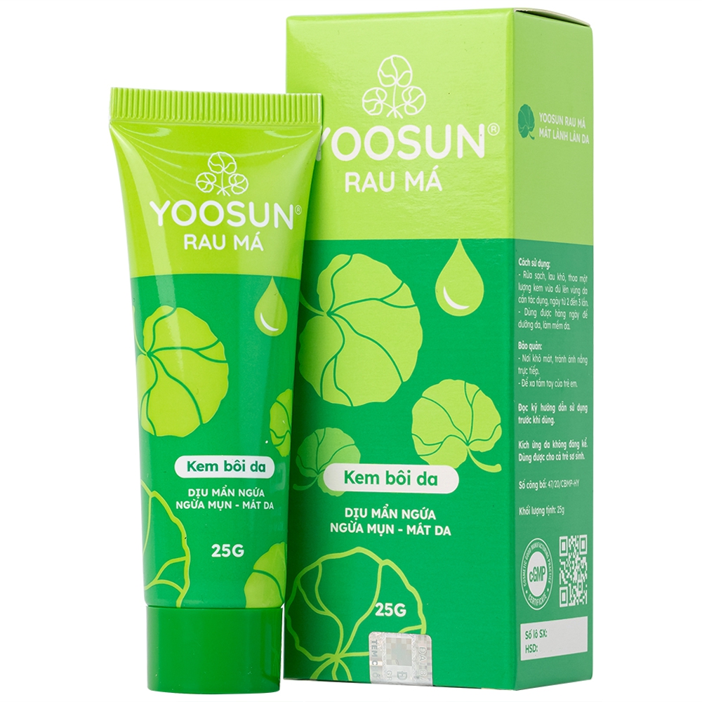 Kem bôi da cho bé Yoosun Rau Má ngăn ngừa rôm sảy, mẩn ngứa, hăm da, làm mát da 25g