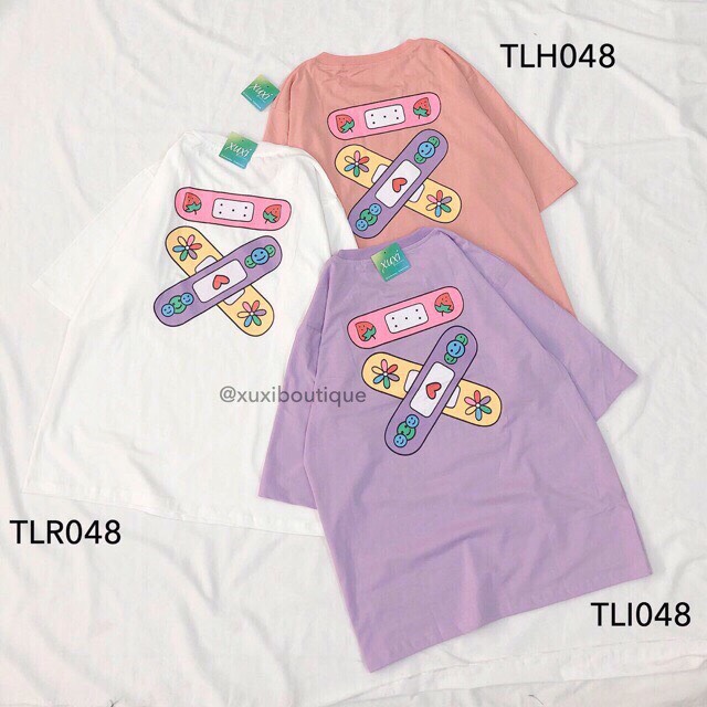 [HCM]Áo thun form rộng in hình chữ X so cute