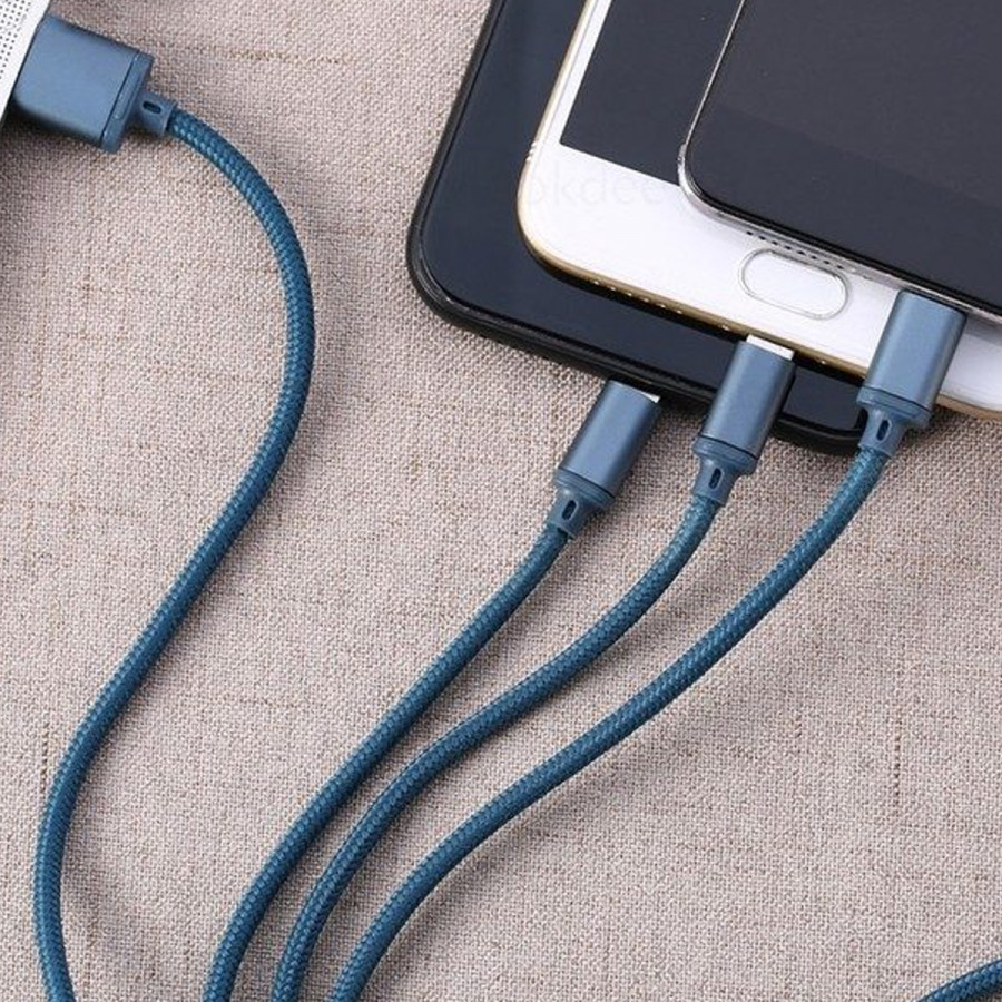 Dây cáp sạc iphone samsung 3 in 1 lightning type c micro chính hãng remax 131