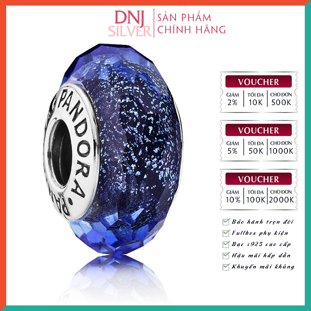 Charm bạc 925 cao cấp, hàng chuẩn bạc - Charm Blue Murano Glass thích hợp để mix vòng tay charm - DINH2