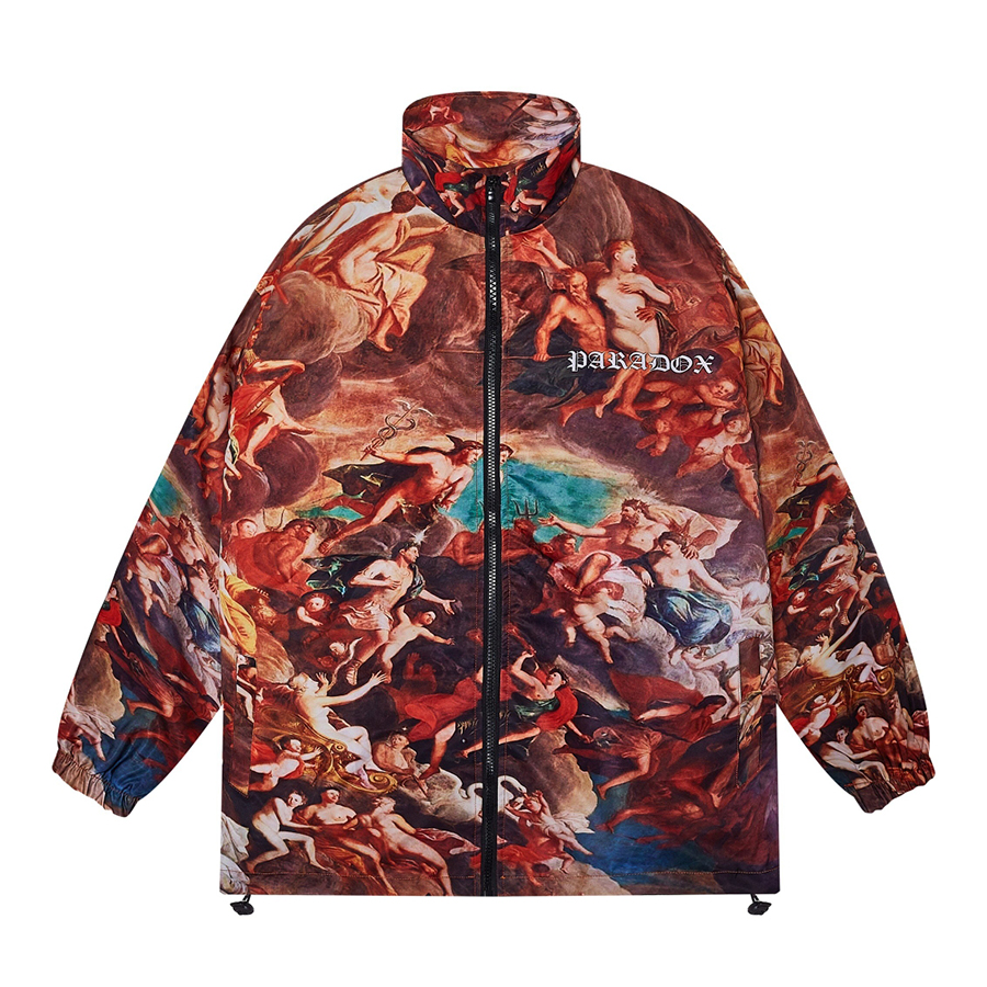 PARADOX Áo khoác dù dây kéo ANDREAS ZIP OVER-PRINTED JACKET