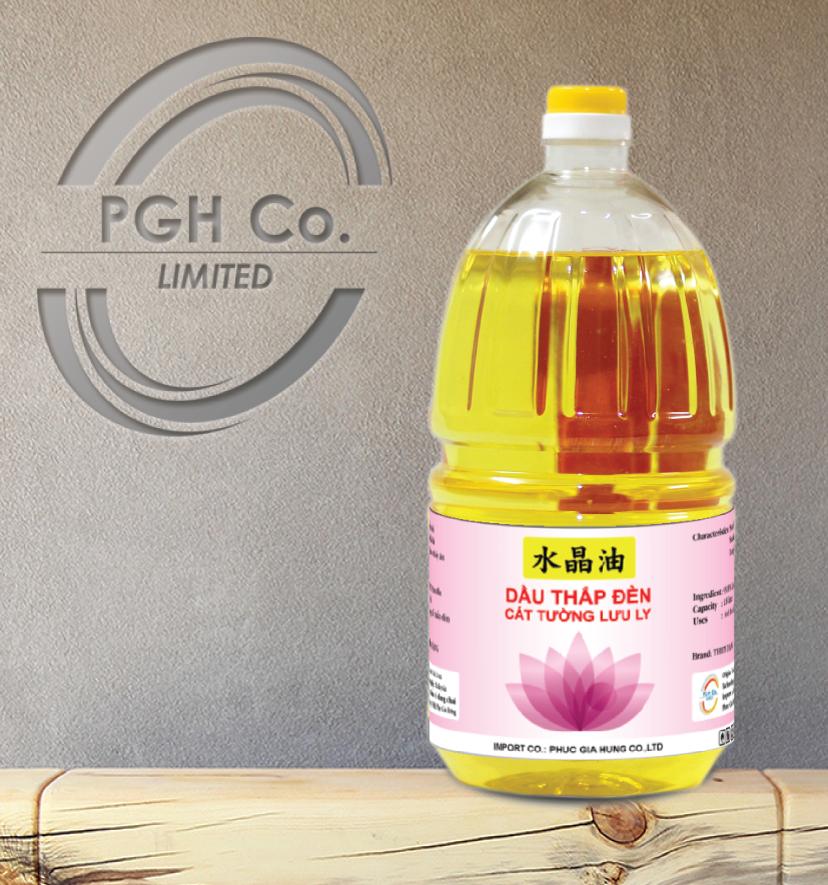 Dầu thắp đèn lưu ly cát tường Thiên Đăng - Combo 6 chai TRÒN không khói không mùi dùng cho đèn dầu thờ cúng chính hãng 1 đổi 1