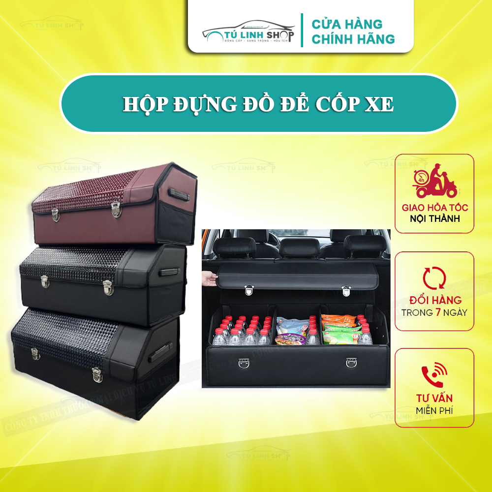 Túi đựng đồ ô tô để cốp, gấp gọn dễ dàng, nhiều ngăn đựng đồ,Thiết Kế Sang Trọng, Hiện Đại [Hàng Cao Cấp]