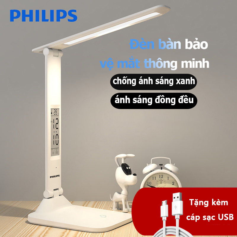 Philips Đèn Học Để Bàn Kiêm Không Dây thiết kế có thể gập lại Đèn Học