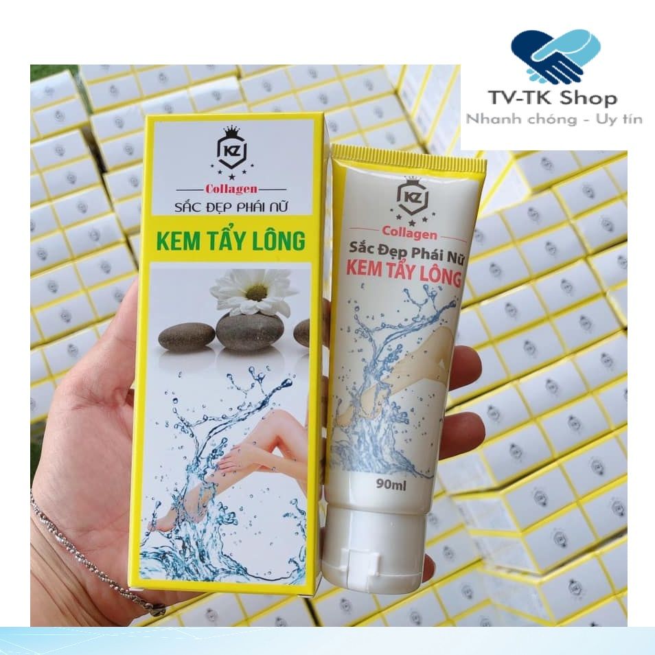 Kem tẩy lông collagen kz 90ml - mẫu mới