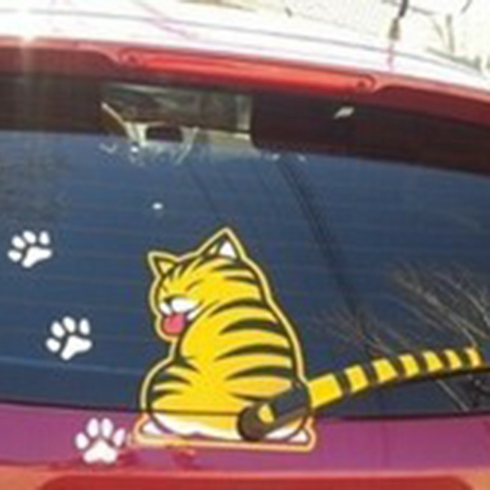 Decal hình mèo dán trang trí xe hơi