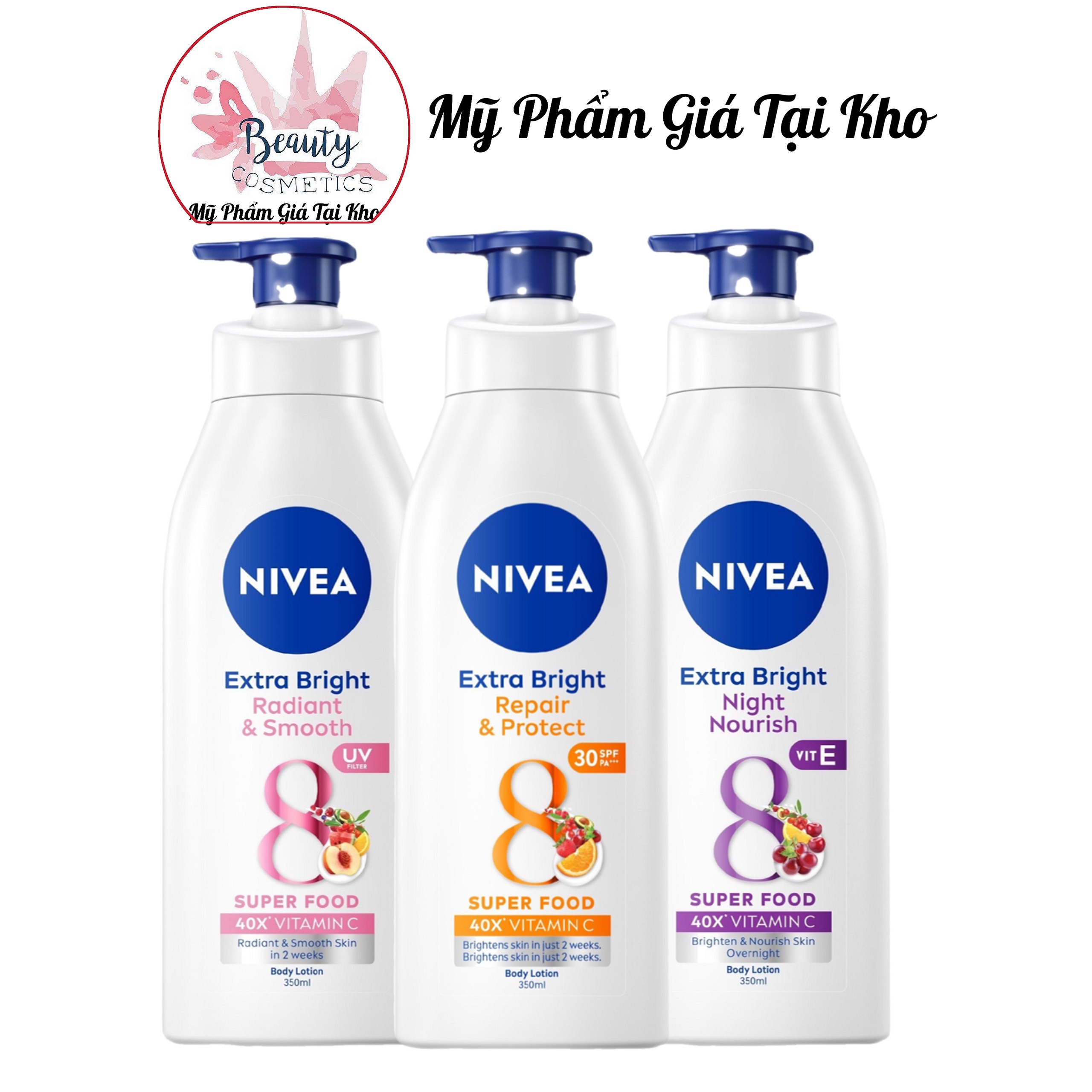 (Date mới) Sữa Dưỡng Thể Trắng Da Nivea Ngày/Đêm 200ml và 350ml