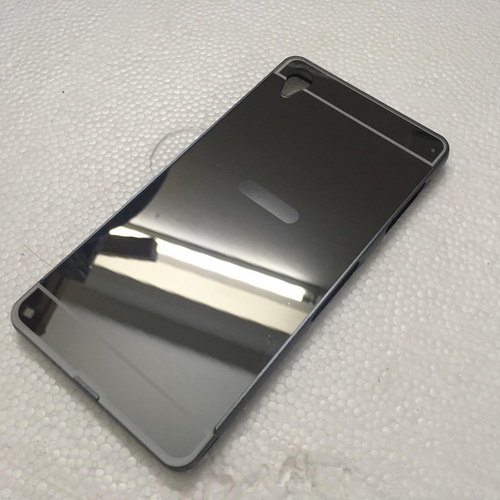 Sony Z3 - Ốp lưng điện thoại nắp tráng gương viền hợp kim