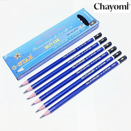 Hộp 12 cây viết chì gỗ G-star P333 3B,4B,5B,6B