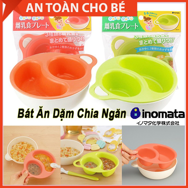 Bộ bát ăn dặm chia ngăn inomata nhật bản cho bé yêu