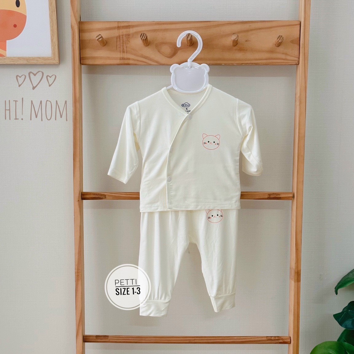 Bộ sơ sinh dài tay cài chéo chất cotton thun lạnh siêu mềm, mát cho bé trai, bé gái từ sơ sinh