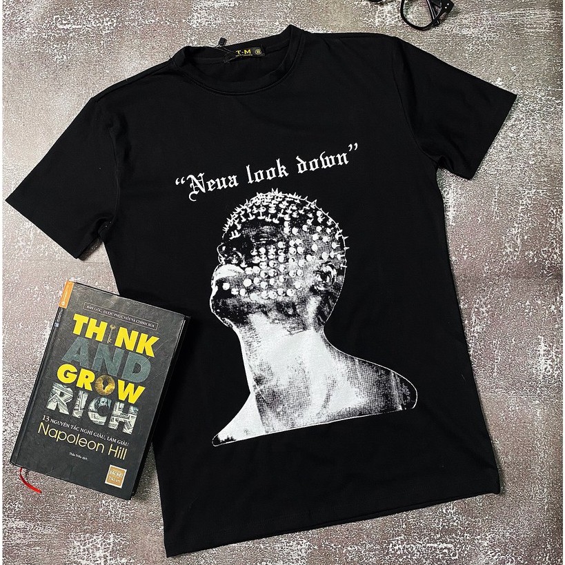 Áo thun nam nữ áo t shirt unisex cổ tròn tay ngắn mikenco never look down ct21 the 233 fashion